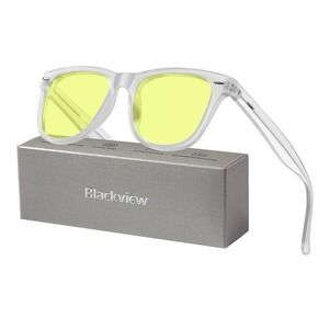 Blackview Blue Light Blocking Glasses Blocks 99.4% Blue Light New White/Clear